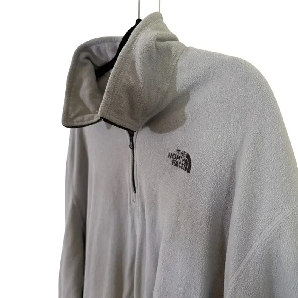 The North Face Mens Gray 1/4 Zip Fleece Long Sleeve Sweatshirt Pullover XXXL /3X